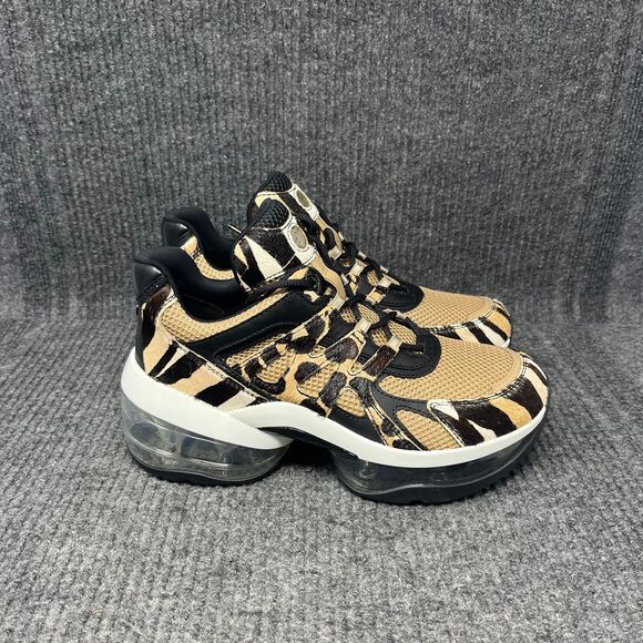 NEW Michael Kors Olympia Sport Extreme Printed Calf Hair Mesh Trainer Womens 9 M - Picture 1 of 8